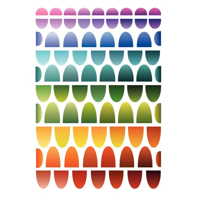 Image de  Pochette de 1560 gommettes adhésives repositionnables écailles assorties 