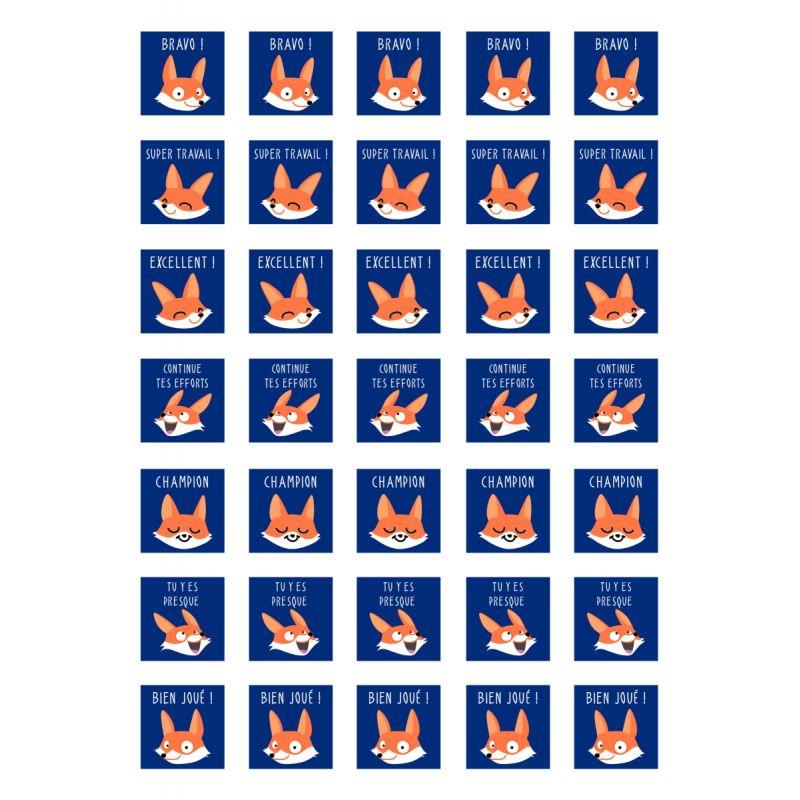 Image de  Pochette de 700 gommettes bon points appréciation 