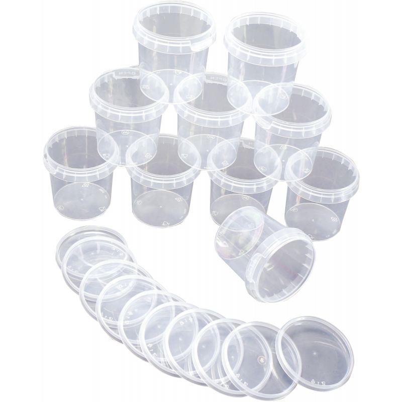 Image de  Lot de 10 pots vides 150 ml avec couvercle 