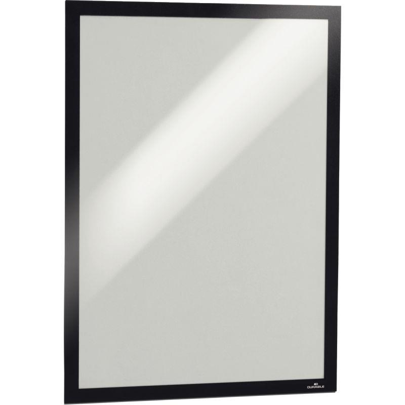 Image de  Sachet de 2 cadres d''affichage A3 adhésif repositionnable avec contour magnétique noir 