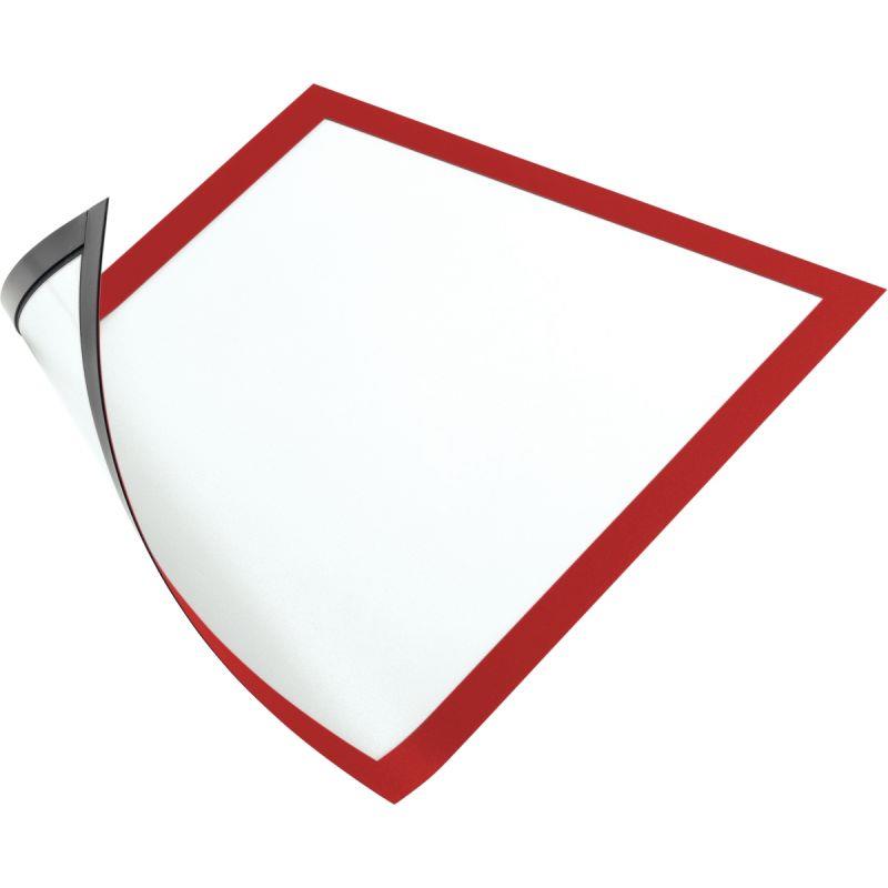 Image de  Sachet de 5 cadres d''affichage A4 magnétique rouge 