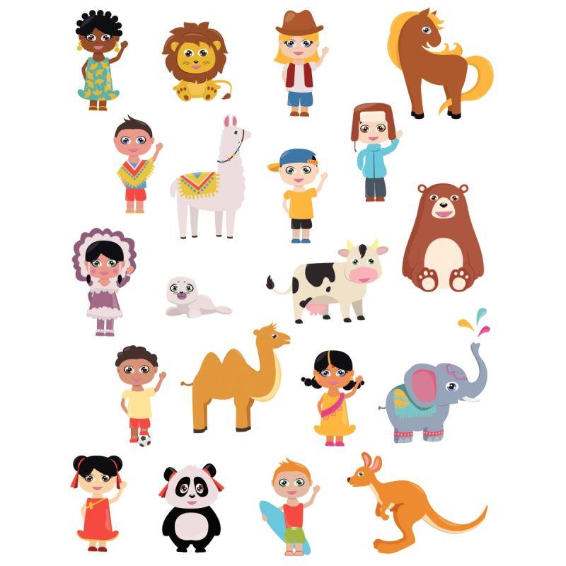 Image de  Pochette de 240 gommettes enfants du monde 