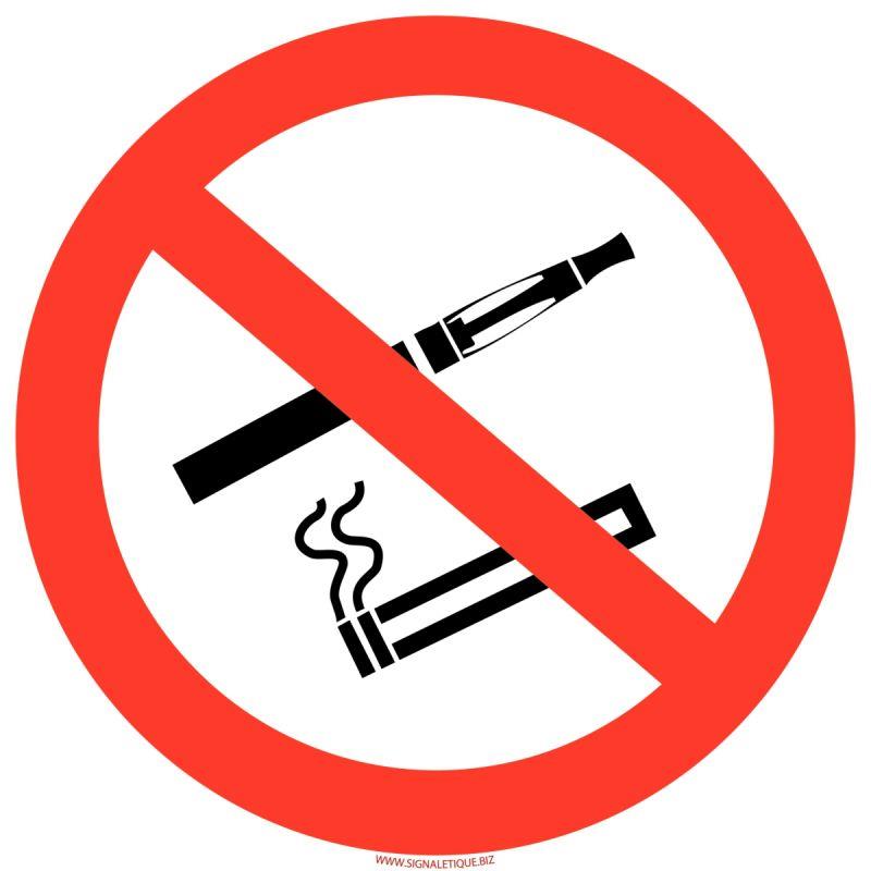 Image de  Panneau interdit de fumer/vapoter diamètre 25cm 