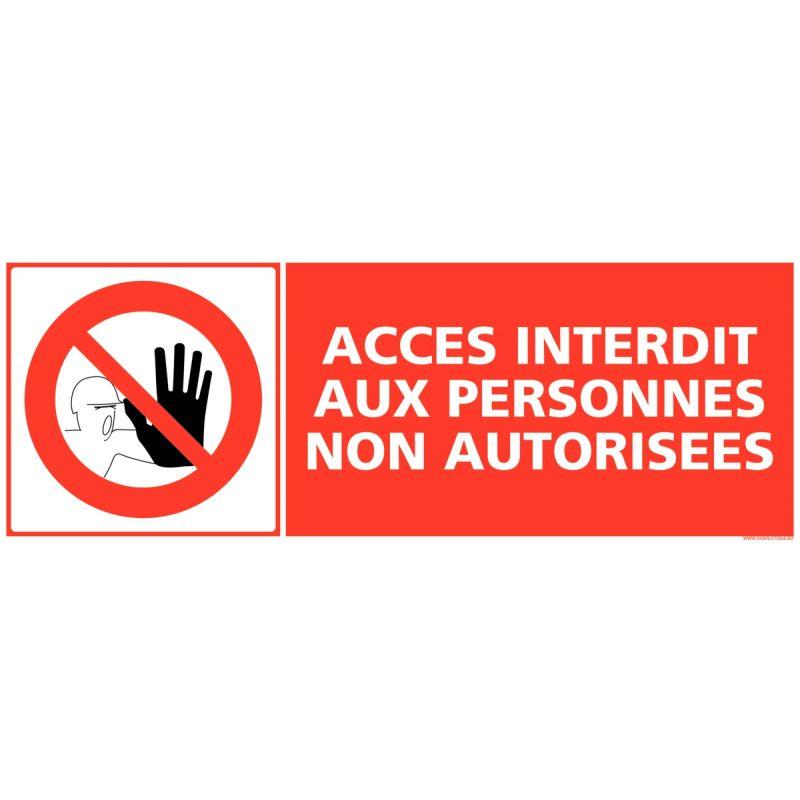 Image de  Panneau accès interdit 35x12,5cm 