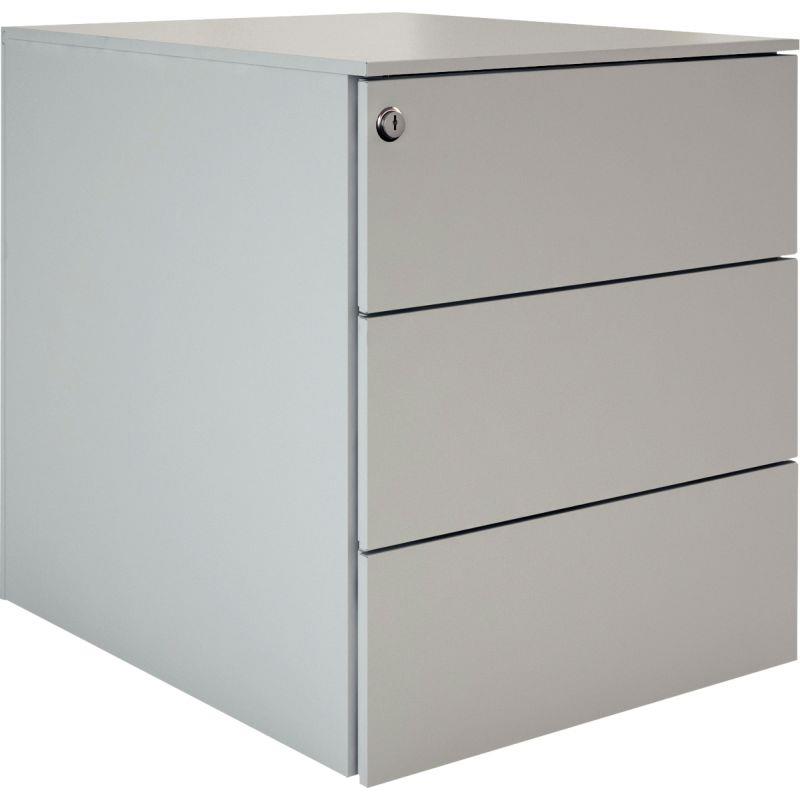 Image de  Caisson métallique mobile 3 tiroirs gris alu 