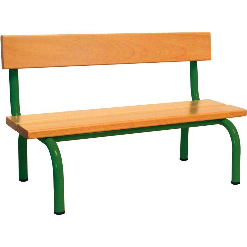 Image de  Banc avec dossier L120cm T1 vert 