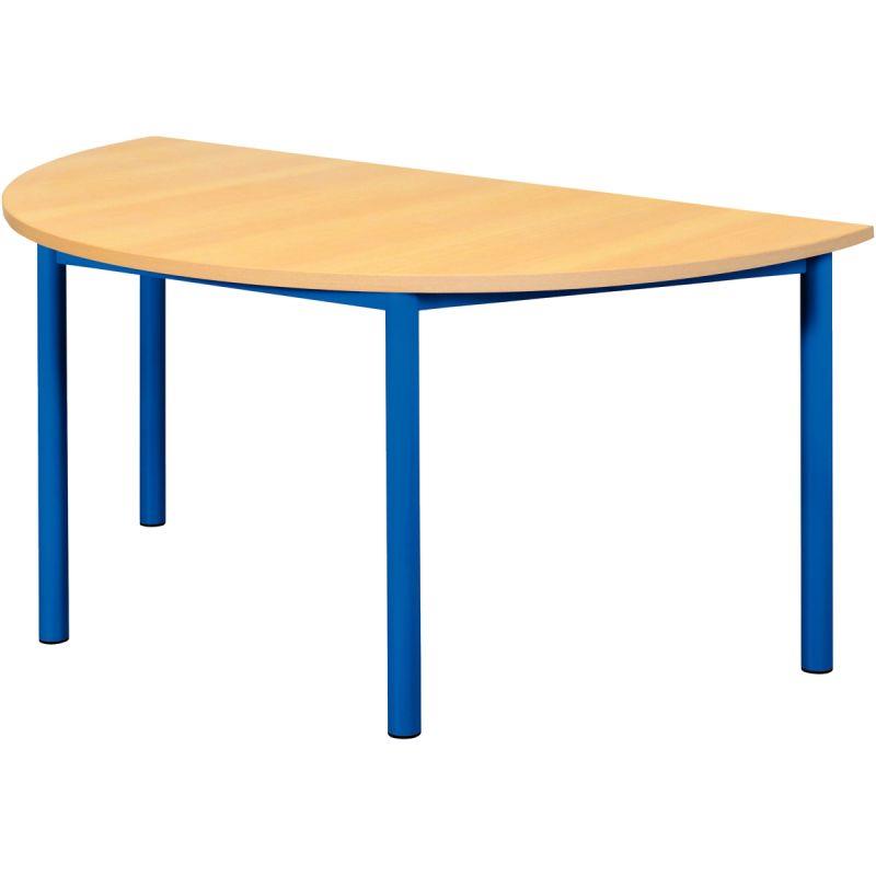 Image de  Table  1/2 lune 120x60cm T1 bleu 