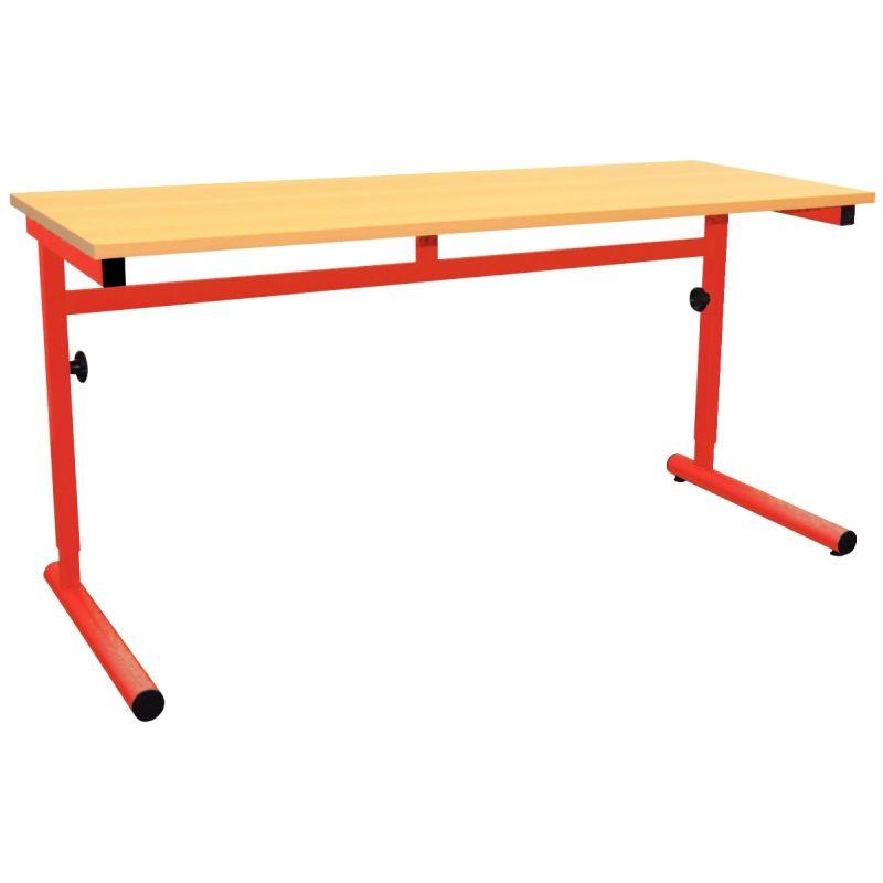 Image de  Table réglable 130x50cm T4 à T6 rouge 