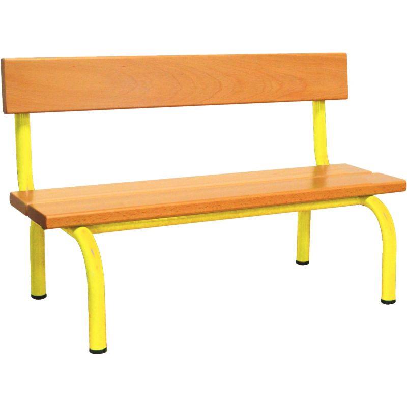 Image de  Banc avec dossier L120cm T3 jaune 