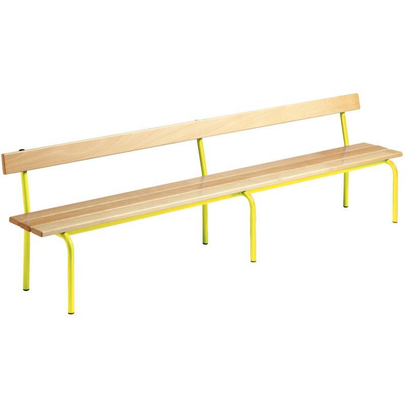 Image de  Banc avec dossier L200cm T2 jaune 