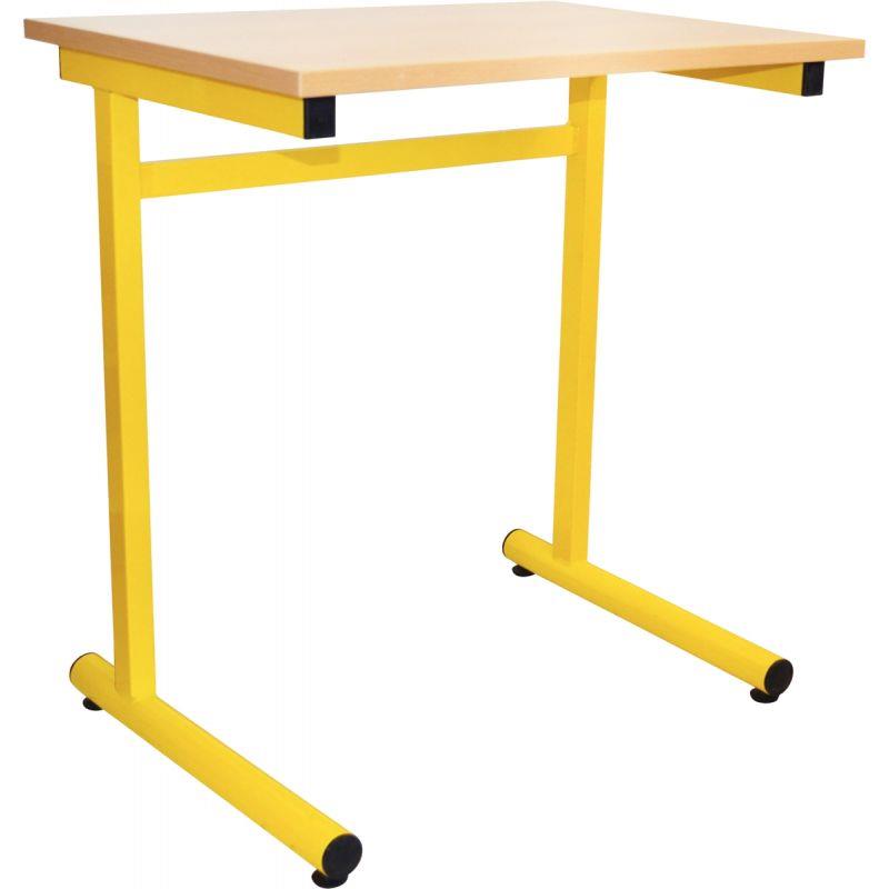 Image de  Table fixe 1 place 70x50cm T6 jaune 