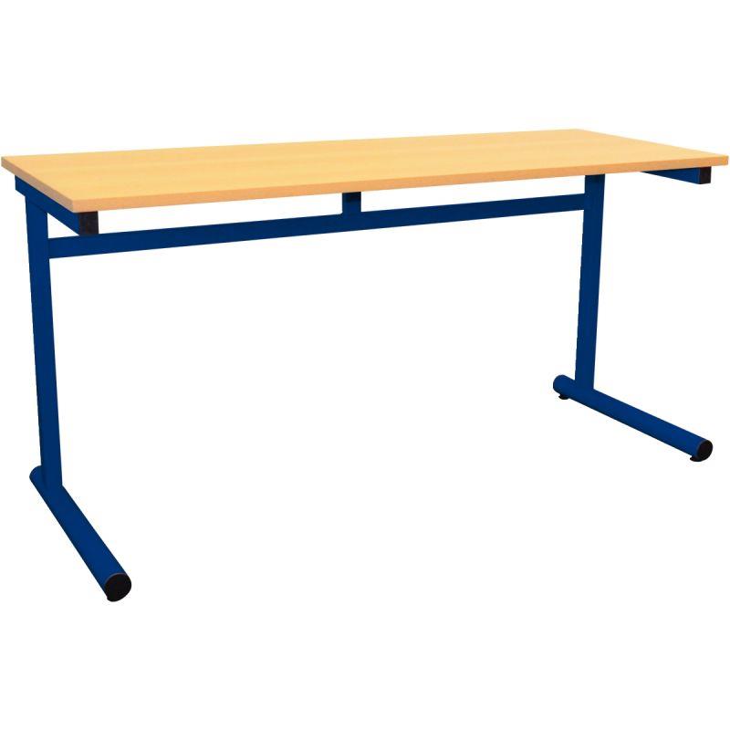 Image de  Table fixe 2 places 130x50cm T6 bleu 