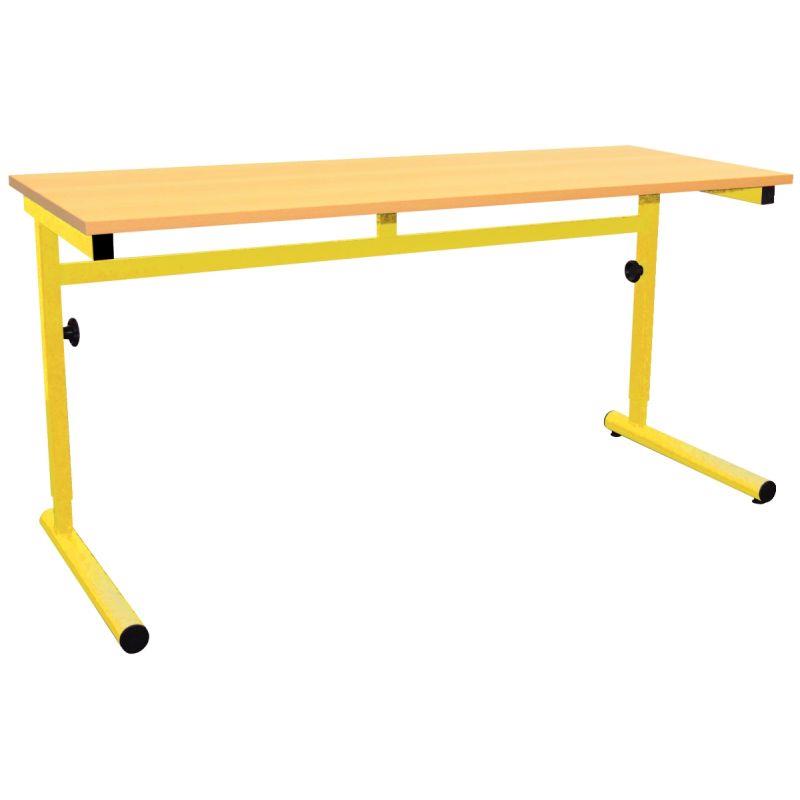 Image de  Table réglable 130x50cm T4 à T6 jaune 