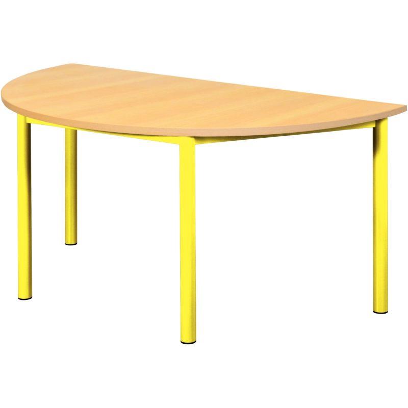 Image de  Table  1/2 lune 120x60cm T3 jaune 