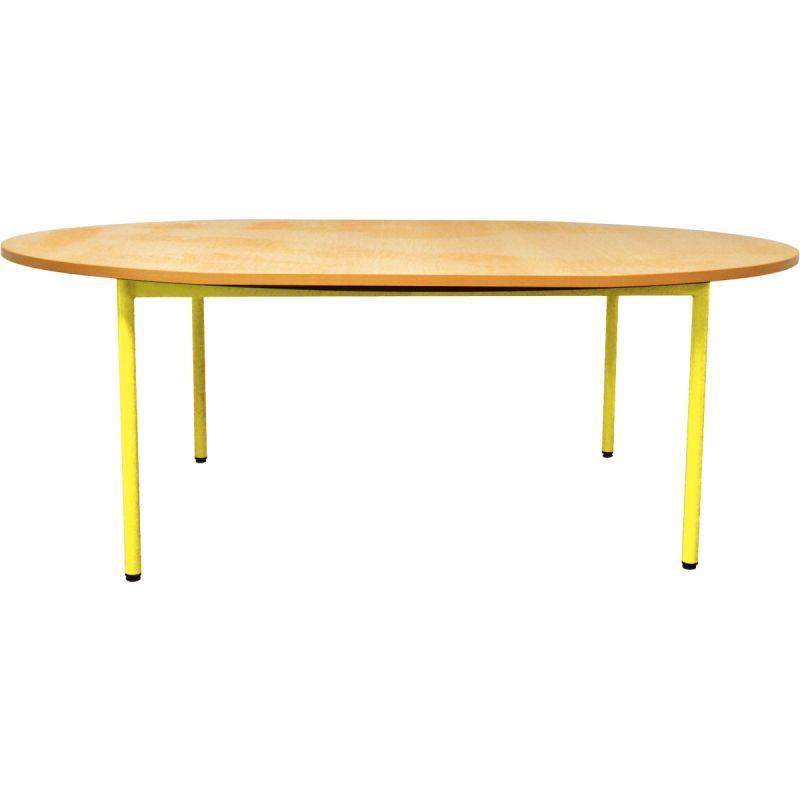 Image de  Table  ovale 120x90cm T1 jaune 