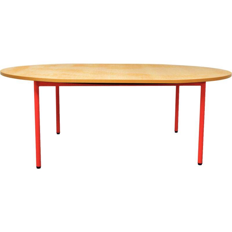 Image de  Table  ovale 120x90cm T3 rouge 