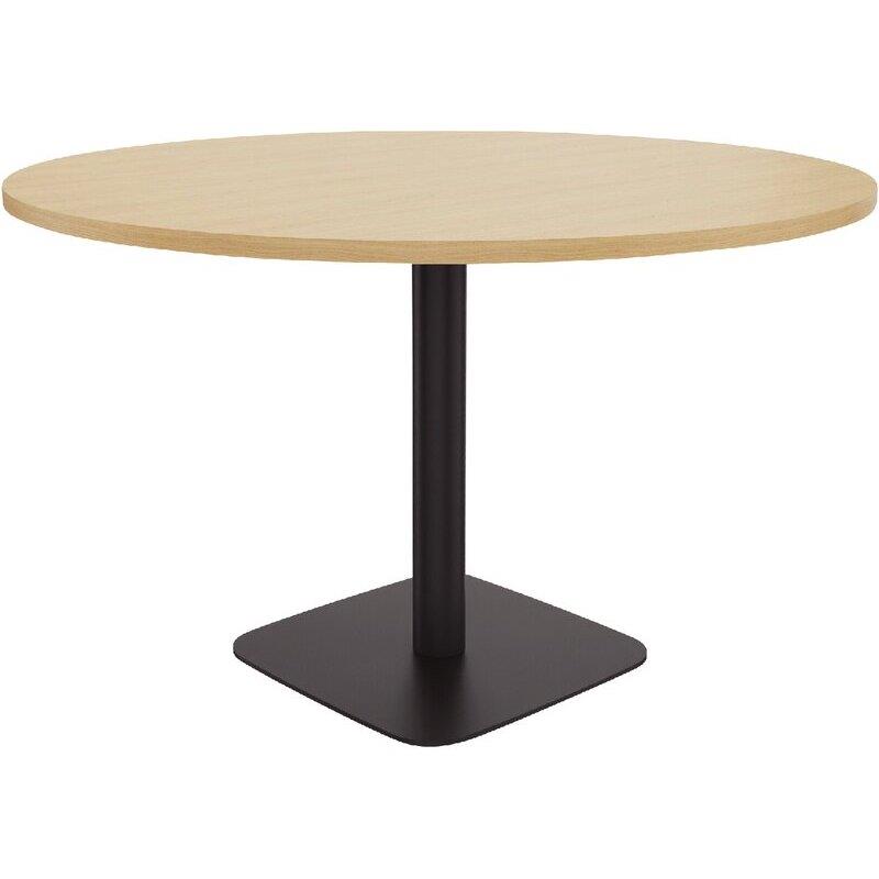 Image de  Table ronde Ø120cm épaisseur 25 plateau chêne naturel/piétement anthracite 