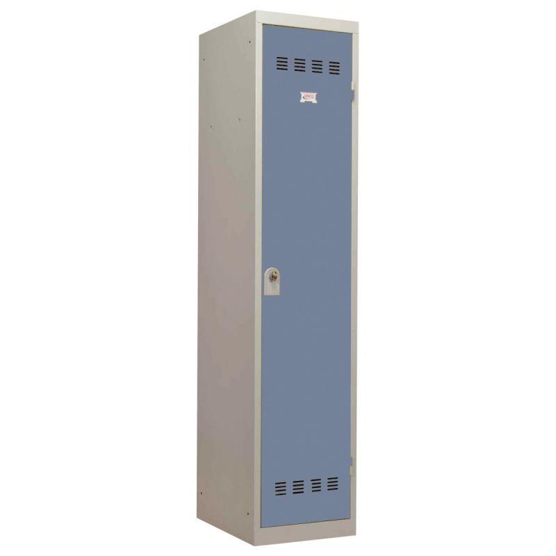 Image de  Vestiaire d''atelier 1 porte industrie sale L40cm porte bleu/corps gris 