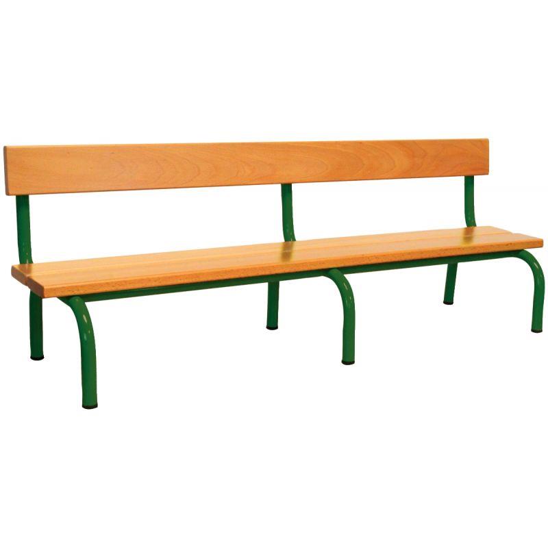 Image de  Banc avec dossier L160cm T1 vert 