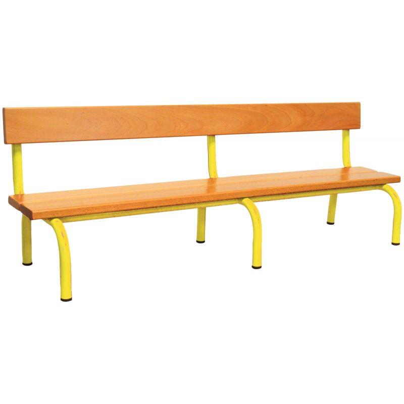 Image de  Banc avec dossier L160cm T3 jaune 