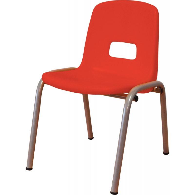 Image de  Chaise coque polypropylène T1 rouge 