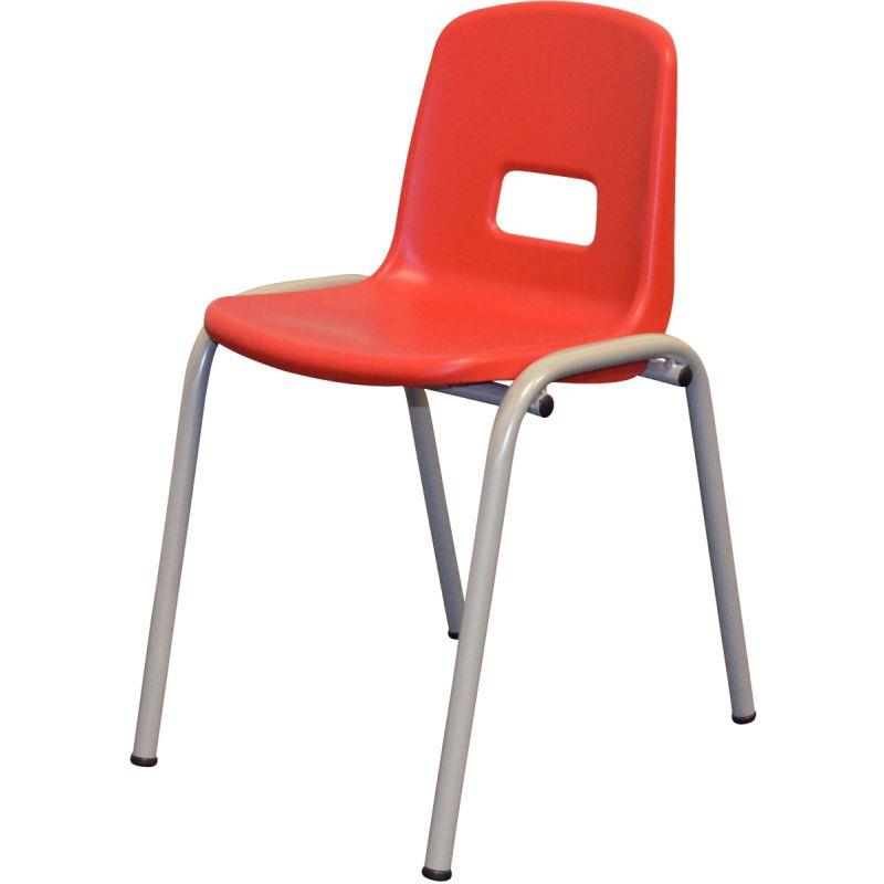 Image de  Chaise coque polypropylène T2 rouge 