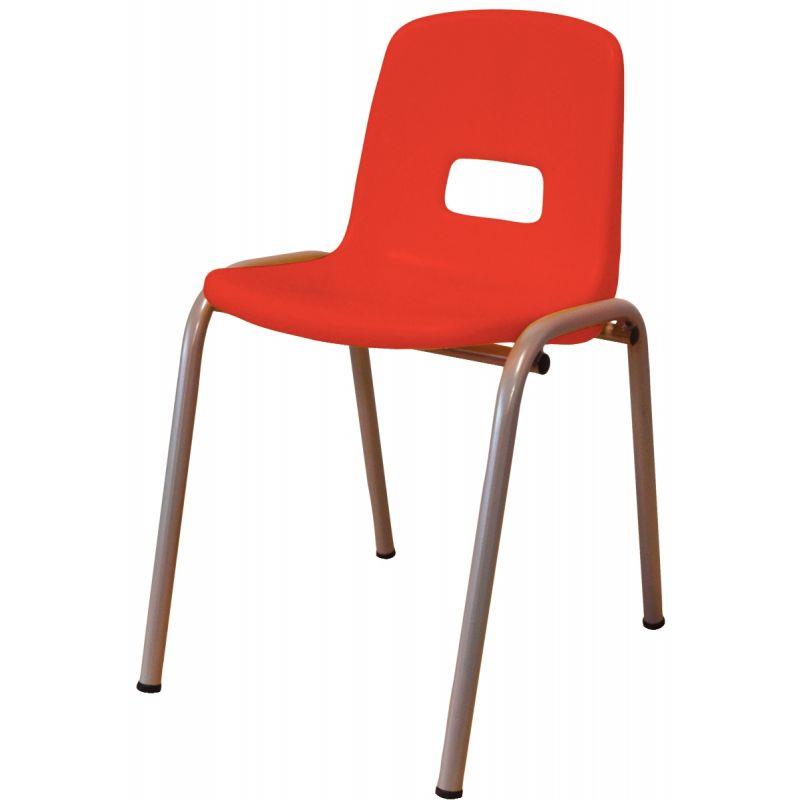 Image de  Chaise coque polypropylène T3 rouge 