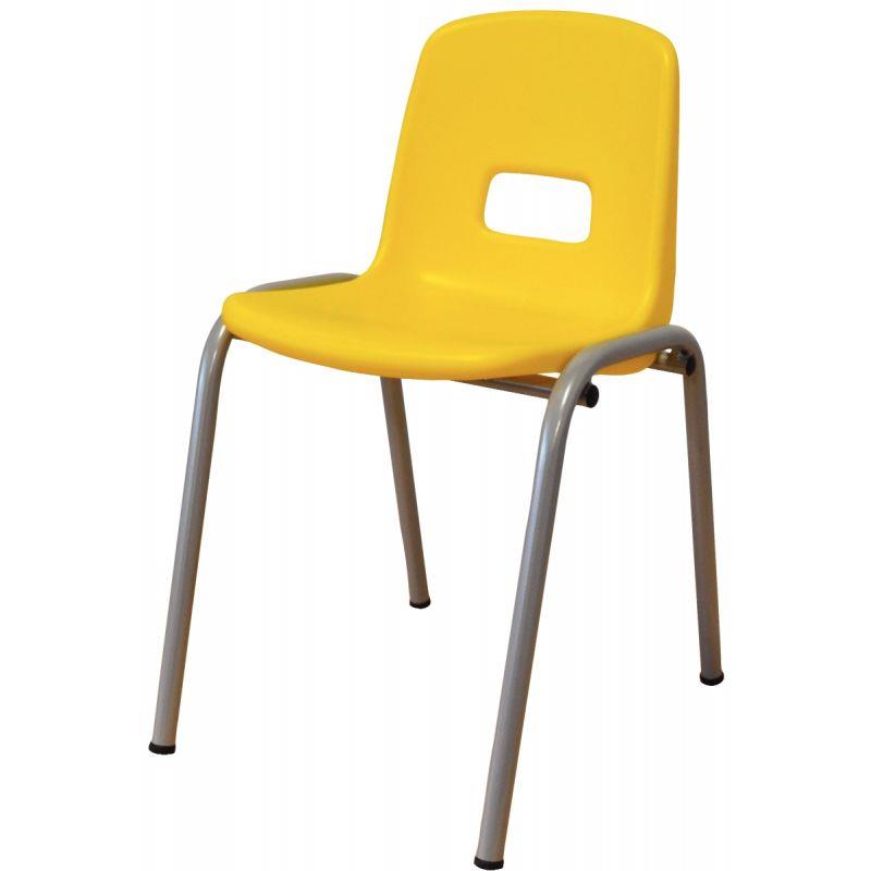 Image de  Chaise coque polypropylène T3 jaune 