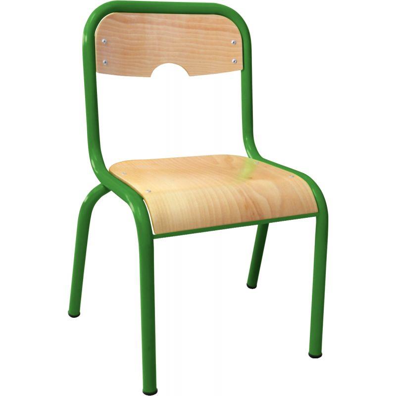 Image de  Chaise 4 pieds assise et dossier encastrés T0 vert 
