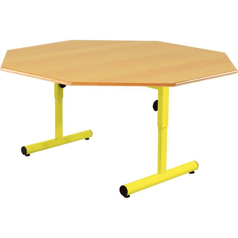 Image de  Table octogonale 120cm T1 à T3 jaune 