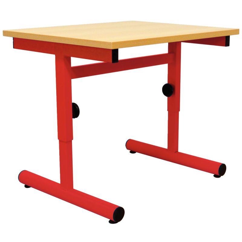 Image de  Table maternelle 60x50cm T1 à T3 rouge 