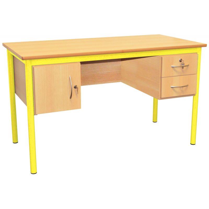Image de  Bureau du professeur 130x65cm jaune 
