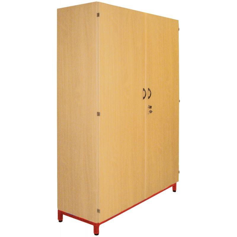 Image de  Armoire haute portes battantes 180x120x45cm rouge 