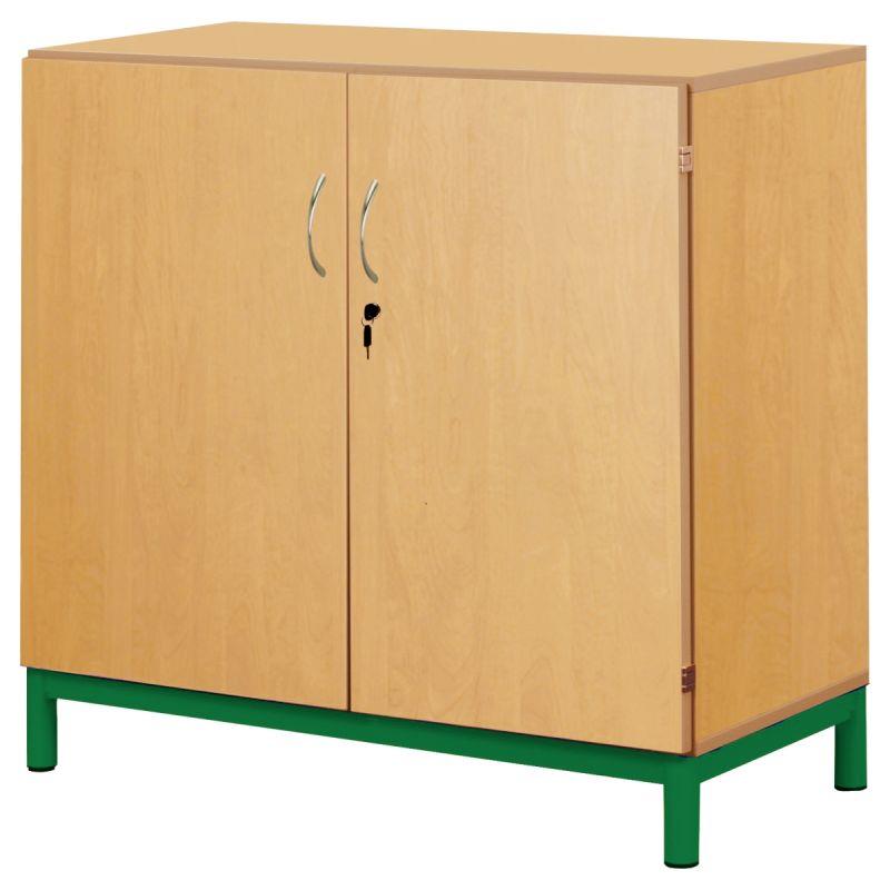 Image de  Armoire basse portes battantes 95x120x45cm vert 