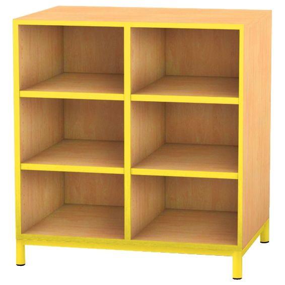 Image de  Meuble 6 cases jaune 