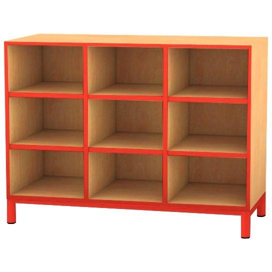 Image de  Meuble  9 cases rouge 