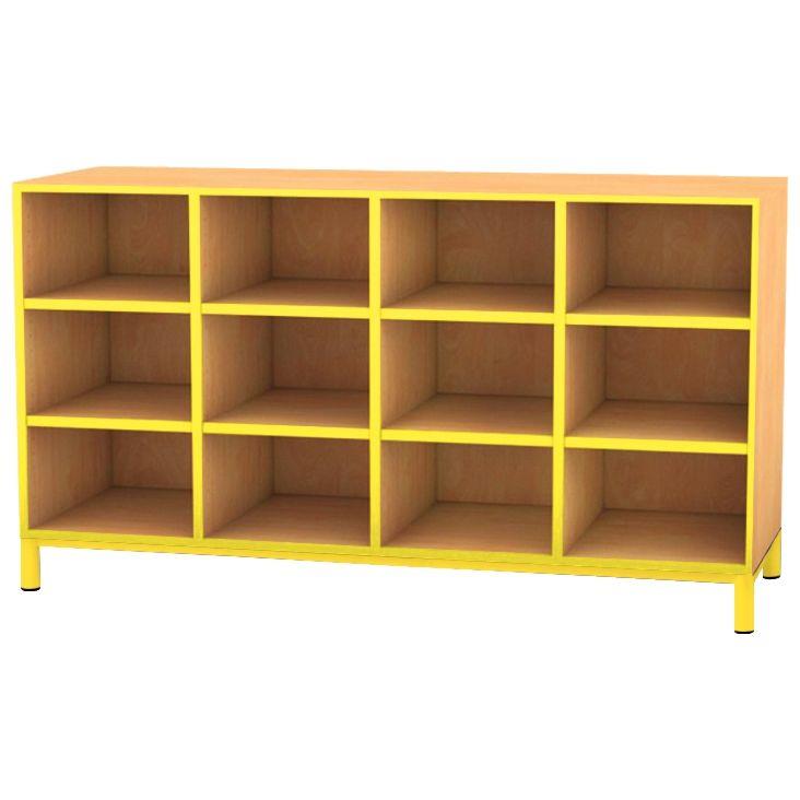 Image de  Meuble 12 cases jaune 