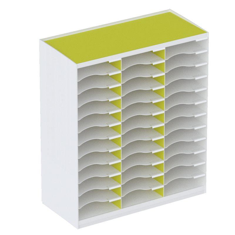 Image de  Trieur à courrier 36 cases blanc/vert 