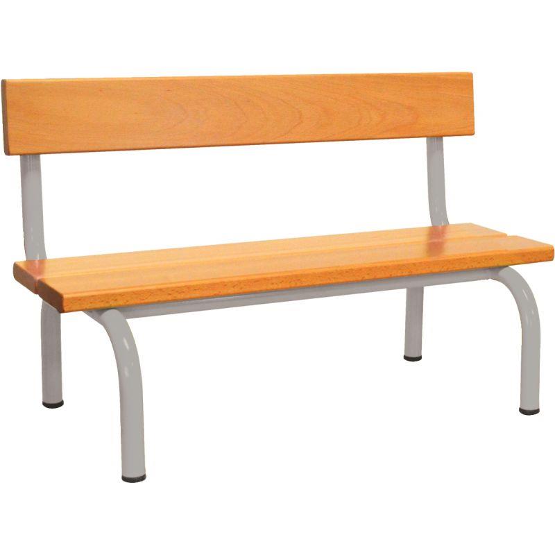 Image de  Banc avec dossier L120cm T2 gris alu 