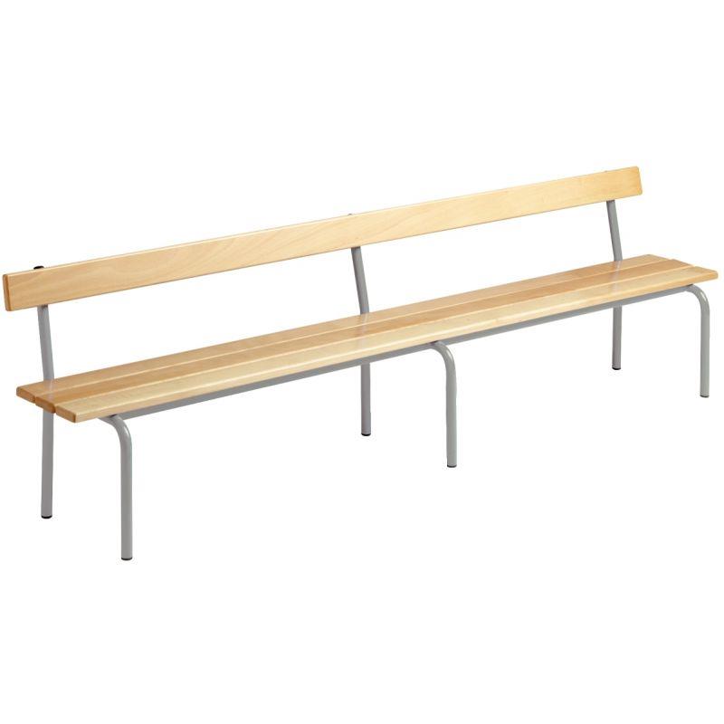 Image de  Banc avec dossier L200cm T3 gris alu 