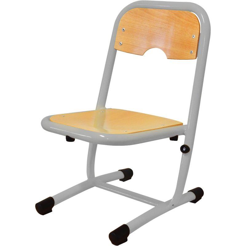 Image de  Chaise fixe appui sur table T1 gris alu 