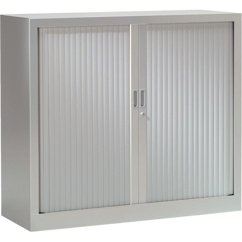 Image de  Armoire à rideaux basse 2 tablettes H100cm Generic+ Aluminium 