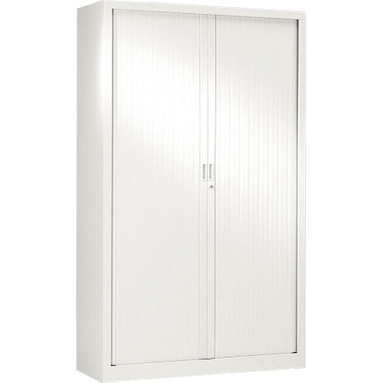 Image de  Armoire à rideaux haute 4 tablettes H198cm Generic+ Blanc 