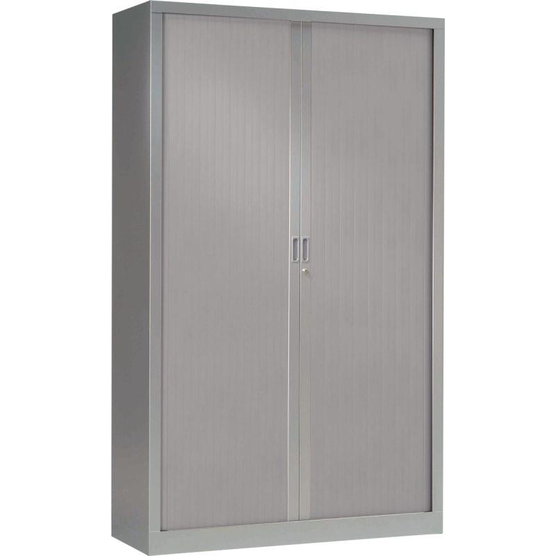 Image de  Armoire à rideaux haute 4 tablettes H198cm Generic+ Aluminium 