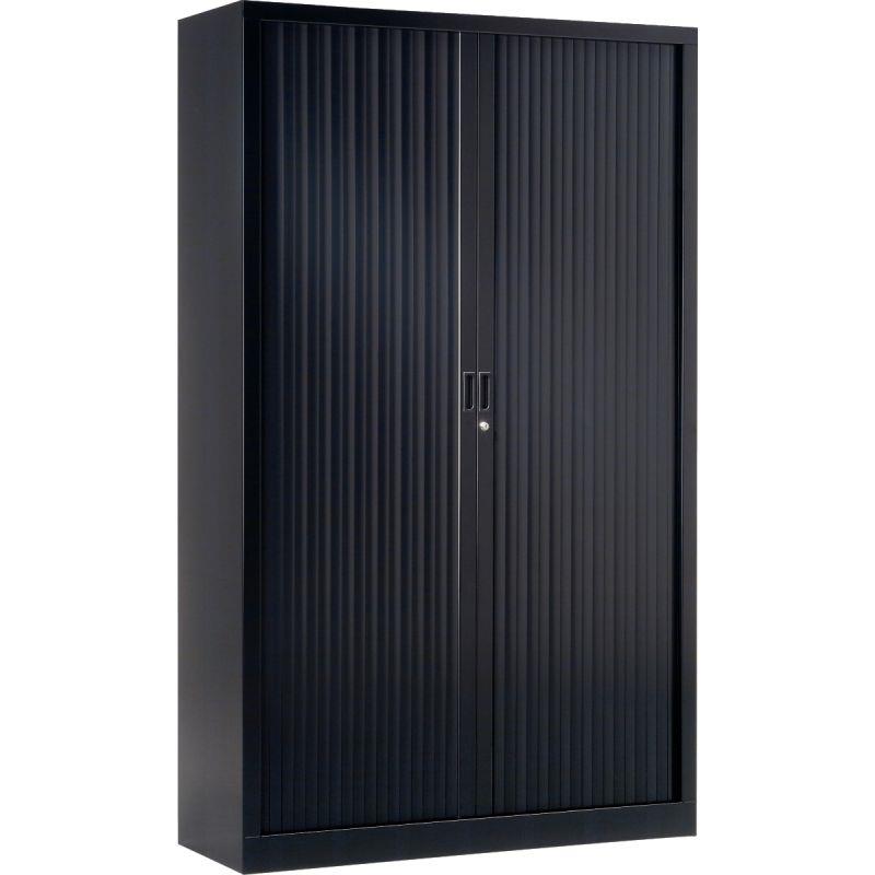 Image de  Armoire à rideaux haute 4 tablettes H198cm Generic+ Anthracite 