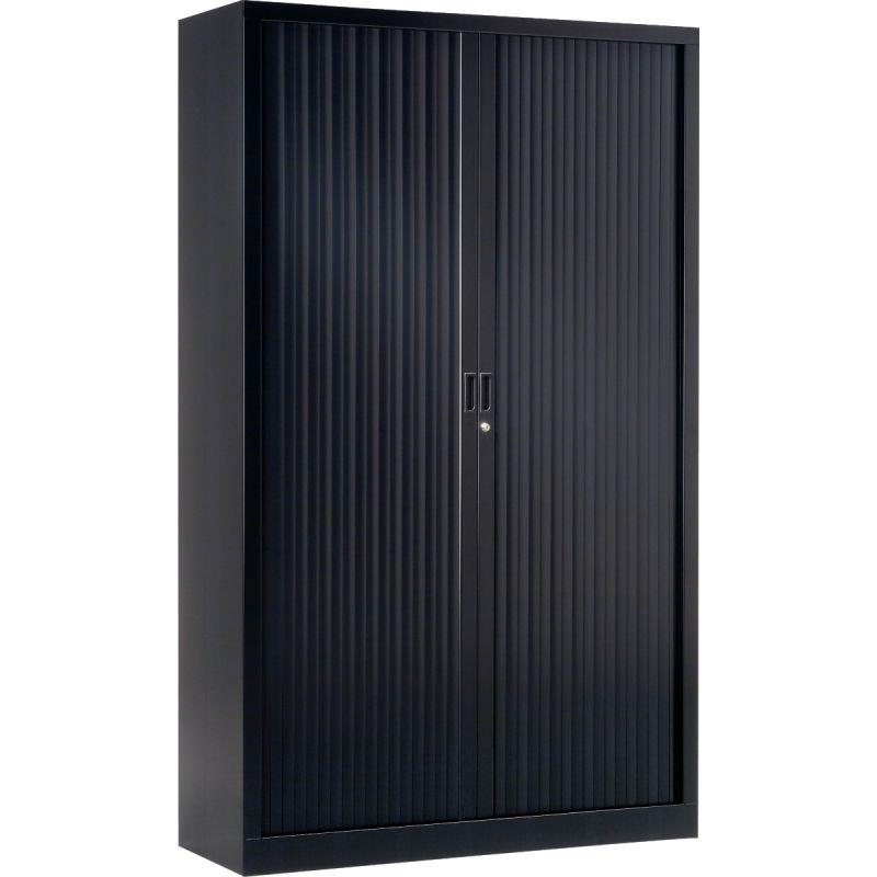 Image de  Armoire à rideaux haute 4 tablettes H198cm Generic+ Noir 