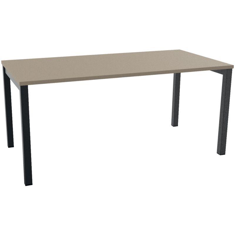 Image de  Bureau simple L120 cm Optim'' plateau Grège structure Noir 