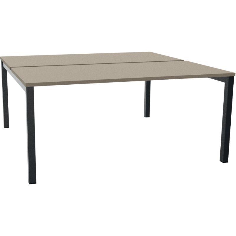 Image de  Elément de départ poste bench L120 cm Optim'' plateau Grège structure Noir 