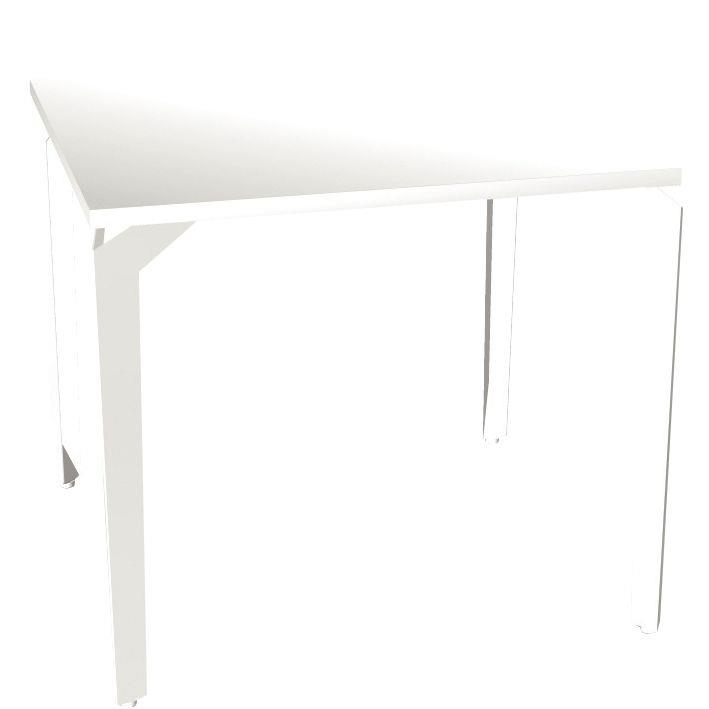 Image de  Bureau individuel élément départ L80 cm Paris plateau Blanc piètement Blanc 