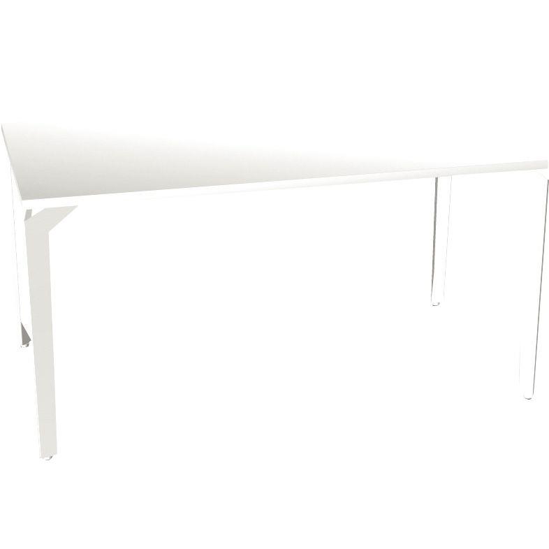 Image de  Bureau individuel élément départ L140 cm Paris plateau Blanc piètement Blanc 